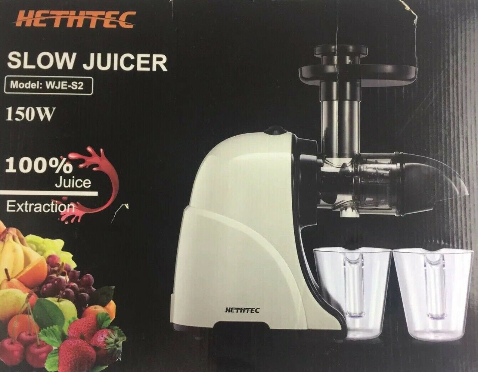 Hethtec Slow Juicer WJES2 150 W 100 Juice Extraction Silent Etsy