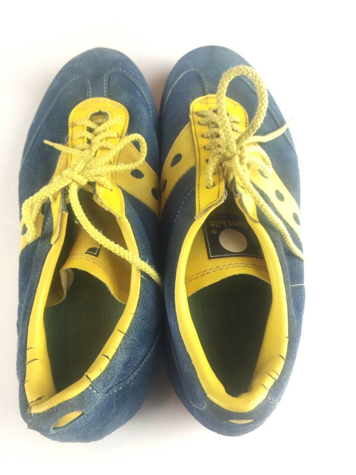 Vintage Spot-Bilt Mens Trainer Size 8 Blue Yellow Suede | Etsy