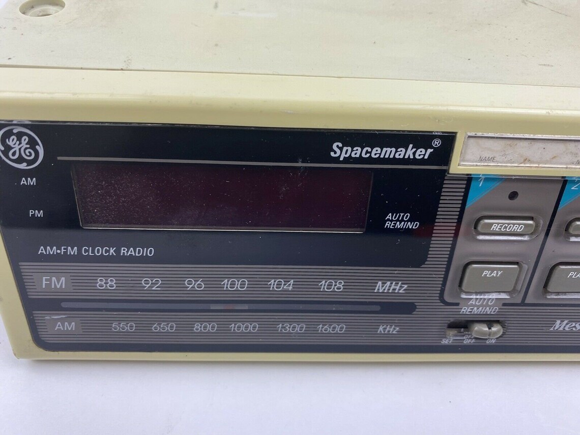GE General Electric SpaceMaker AM FM Clock Radio Message Etsy