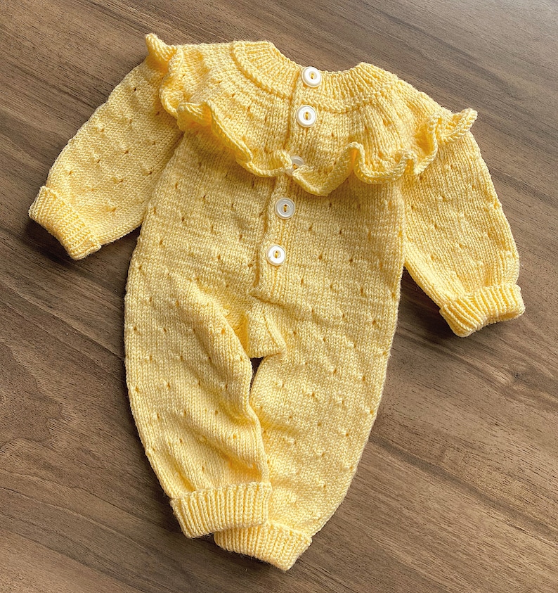 Tenue de retour à la maison pour nouveau-né, tenue de nouveau-né en tricot, tenue d'hôpital pour nouveau-né, tenue de bébé fille image 3