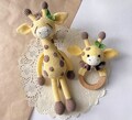 Giraffe toy baby shower gift set newborn gift baby rattle product logo