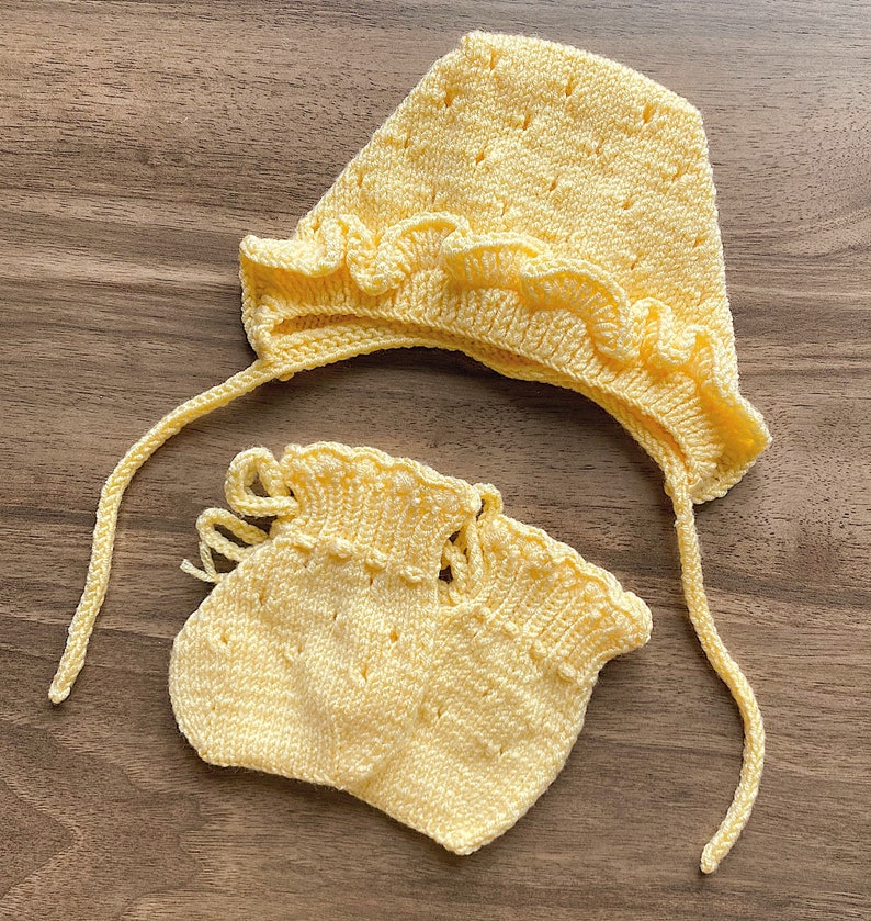 Tenue de retour à la maison pour nouveau-né, tenue de nouveau-né en tricot, tenue d'hôpital pour nouveau-né, tenue de bébé fille image 6