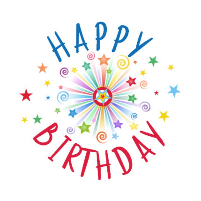 Happy Birthday Stickers 30mm 40mm 82mm Party Bag Labels Etsy UK