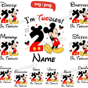 Mouse My 2nd Birthday Svg, Mouse Birthday Boy Svg, 2nd Birthday Mouse Svg, Mouse Ears Svg, My second Birthday Boy Svg, Mouse Birthday Baby