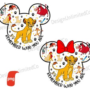Remember Who You Are Png, Lion Quotes Png, Lion Characters Png Bundle, Lion Family Trip Png, Lion Safari Png, Mouse Head Png, Cartoon Png