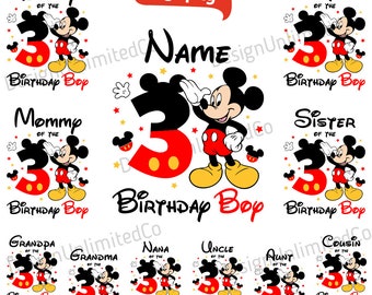 My 3rd Birthday Mouse Png Svg, My 3rd Birthday Boy Svg, My Third Birthday Mouse Svg, Mouse Birthday Boy Svg, Mouse Family Birthday Svg