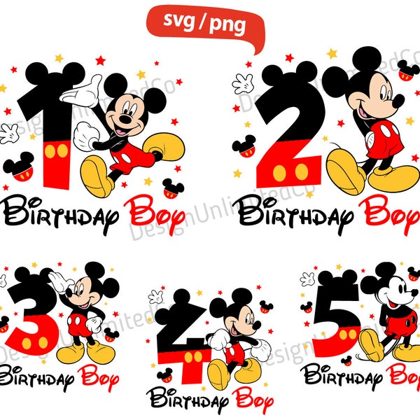 Mouse Birthday Boy Png Svg, Mouse Birthday Number Svg, Birthday Squad Svg, Best Birthday Ever Svg, Happy Birthday Svg, Birthday Boy Svg