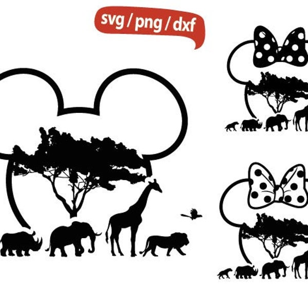 Bundle Animal Kingdom svg, Magical Kingdom svg, Mouse Ears svg, Mouse Vacation svg, Safari svg, Mouse Family Trip svg, Mouse Safari svg,