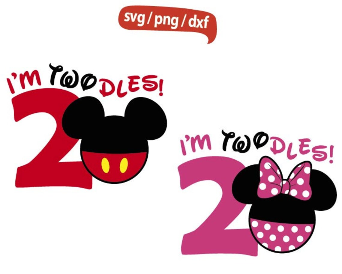 I'm Twodles Svg I'm Twodles Baby Svg Mouse Head Svg - Etsy Canada