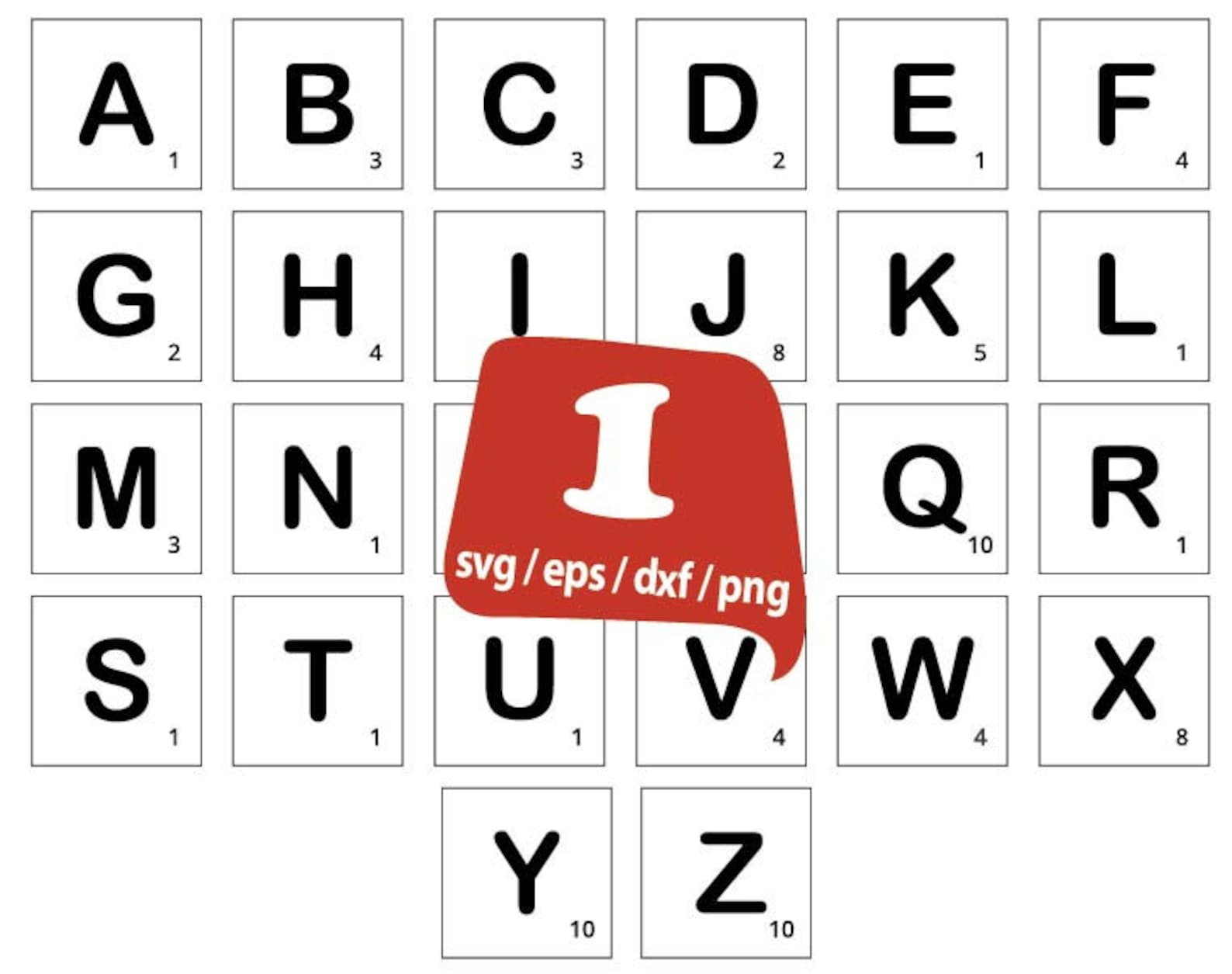 Scrabble Letters SVG