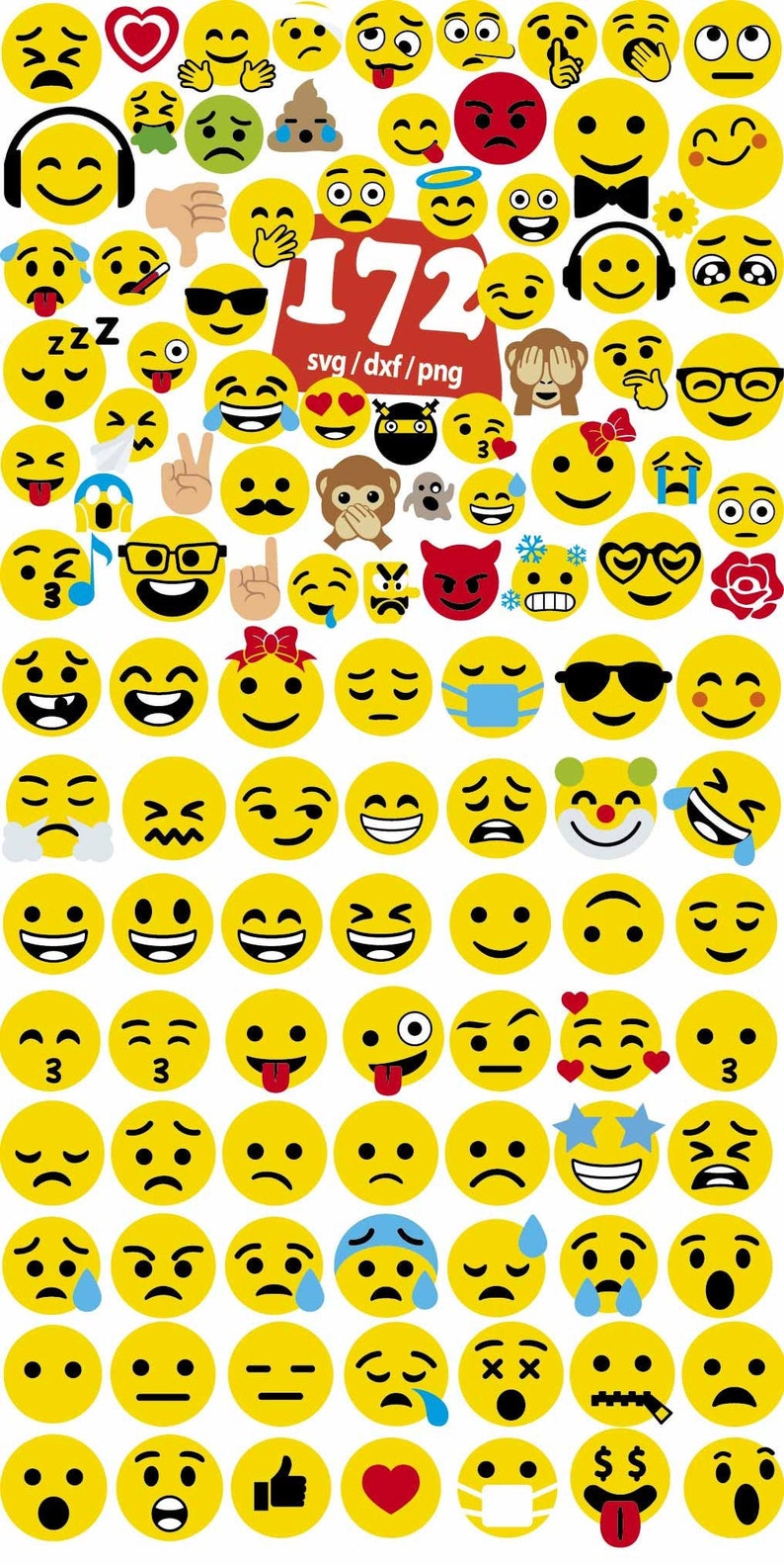 Cut File Emoji Clipart Whatsapp Emojis Silhouette File poop svg emojis ...