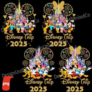 Pacchetto 2025 viaggio di famiglia Png, Gold Family Vacation 2025 Png, Friend Squad Png, Vacay Mode Png, Magical Kingdom Png, Camicia da viaggio