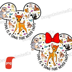 Love Is A Song That Never Ends Png, Cartoon Svg, Deer Png, Animal Png, Family Trip Png, Mouse Family Vacation Png, Vacay Mode Png
