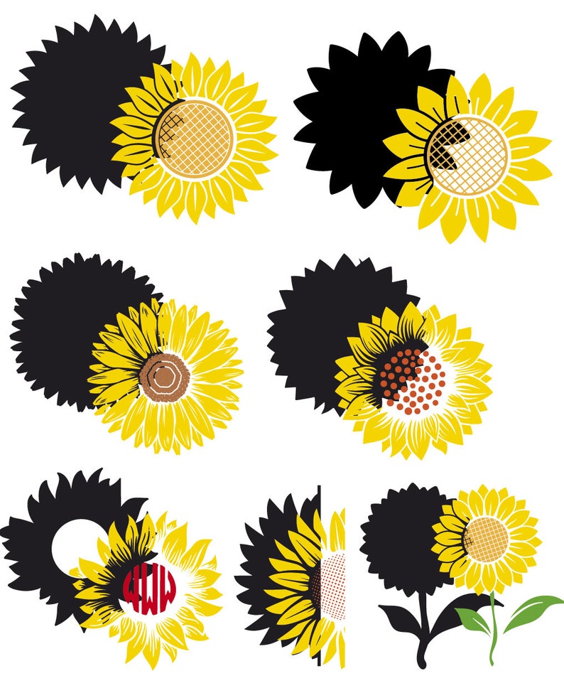 Download Sunflower SVG sunflower clipart Flower svg Yellow flower ...