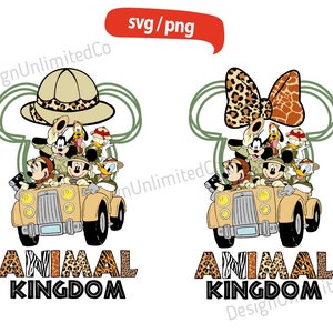 Tierreich SVG, Maus Familienreise SVG, Maus Familienurlaub SVG, Magisches Königreich SVG, Tierreich Safari SVG