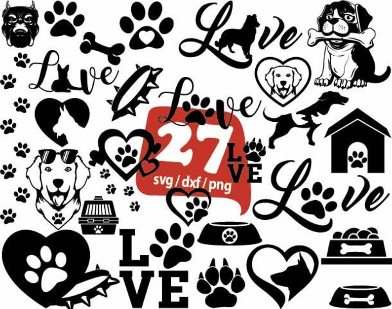 Free Free Dog Paw Love Svg 125 SVG PNG EPS DXF File