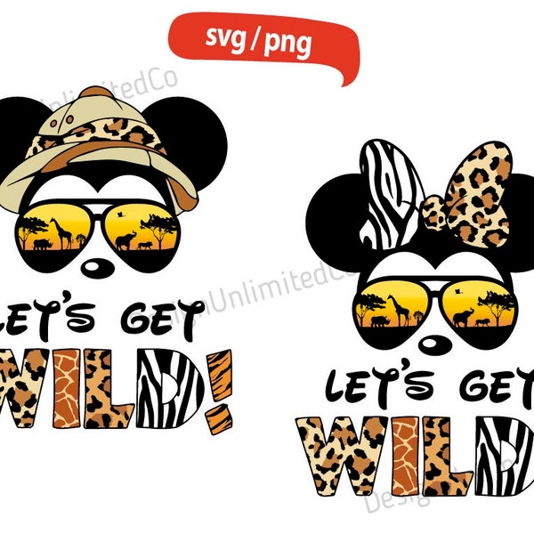 Bundle Let's Get Wild Animal Kingdom svg, Animal Kingdom svg, Magical Kingdom svg, Family Vacation svg, Family Trip svg, Vacay Mode svg