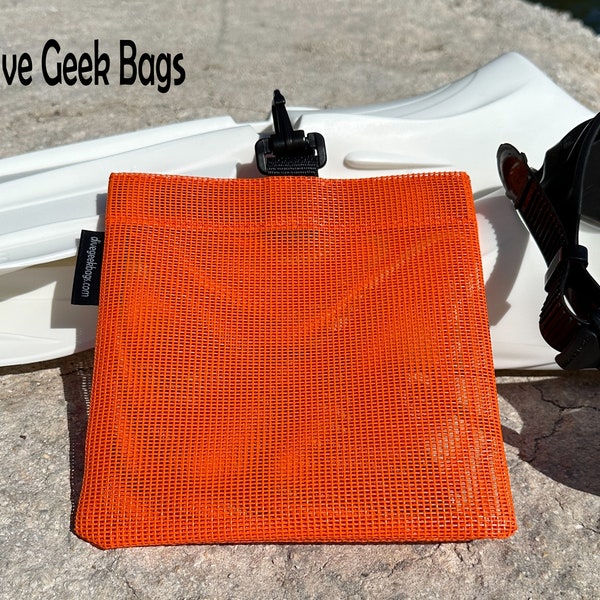 Small Clip-on Dive Mesh Velcro Pouch