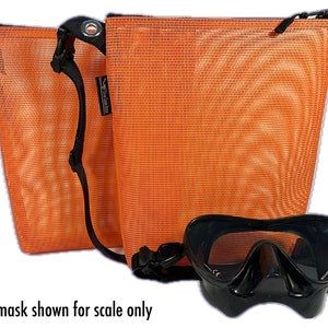 Large Top Zip Dive Mesh Pouch - Rugged Storage for Scuba Gear, Fossils, and Beach Finds