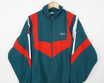 Vintage Shelljacket Sportjacket Windbreaker Sports Jacket 80s 90s Size M