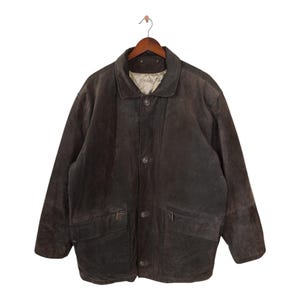 Vintage Suede Leather Jacket Size XXL
