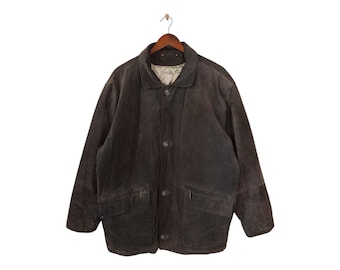 VTG 90s L.L. Bean Suede Leather Jacket Size XXL #VT464 - Etsy