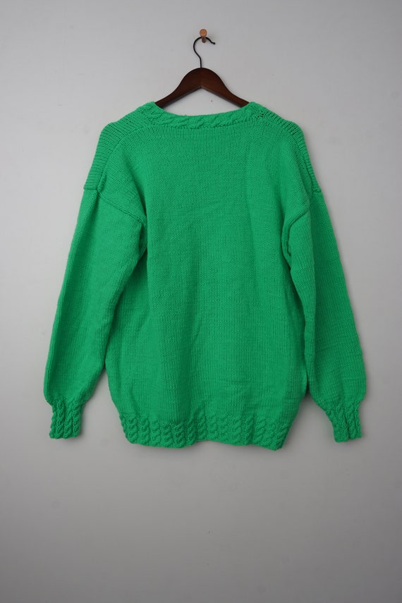 Sueter verde neon vintage talla XL Etsy Mexico