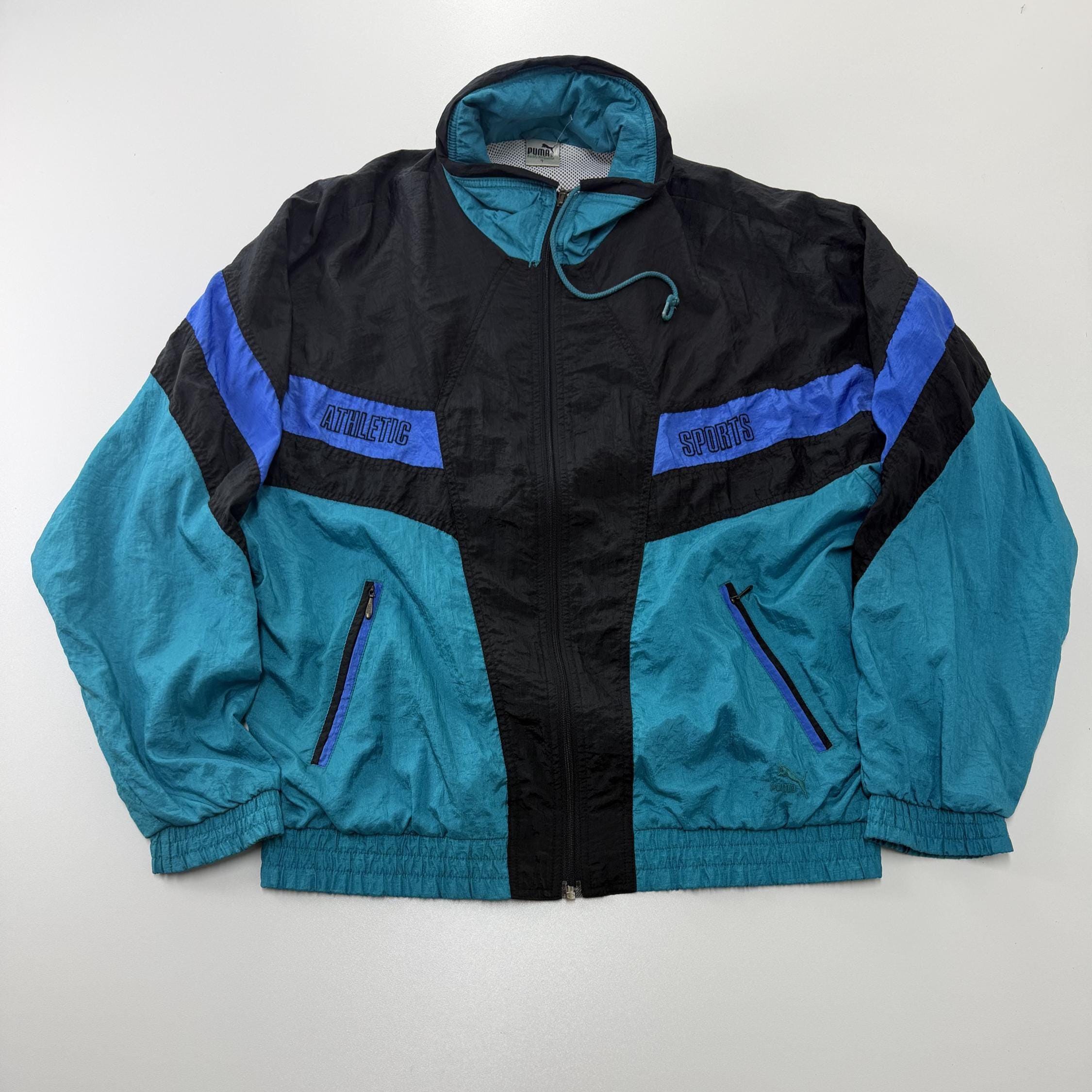 Vintage Puma Shell Jacket Size L, Retro 80s 90s Puma Sportswear, Vintage Windbreaker, Classic Puma