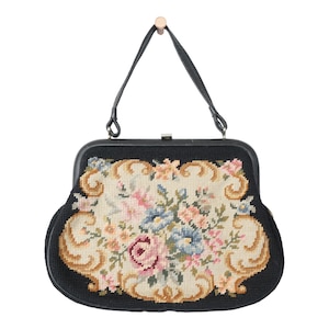 Vintage Gobelin Floral Clothed Women&#39;s Handbag