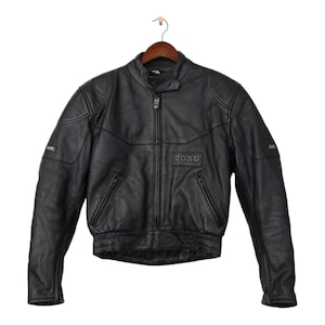Vintage Polo Motorbike Heavy Leather Jacket Size S