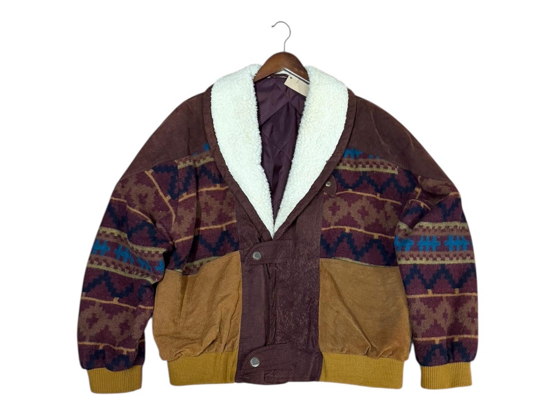 Rare Vintage Aztec Navajo Jacket Size L - Etsy