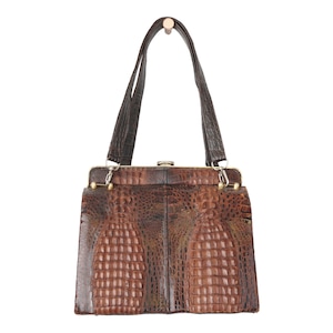 Vintage Alligator Style Unique Women&#39;s Handbag