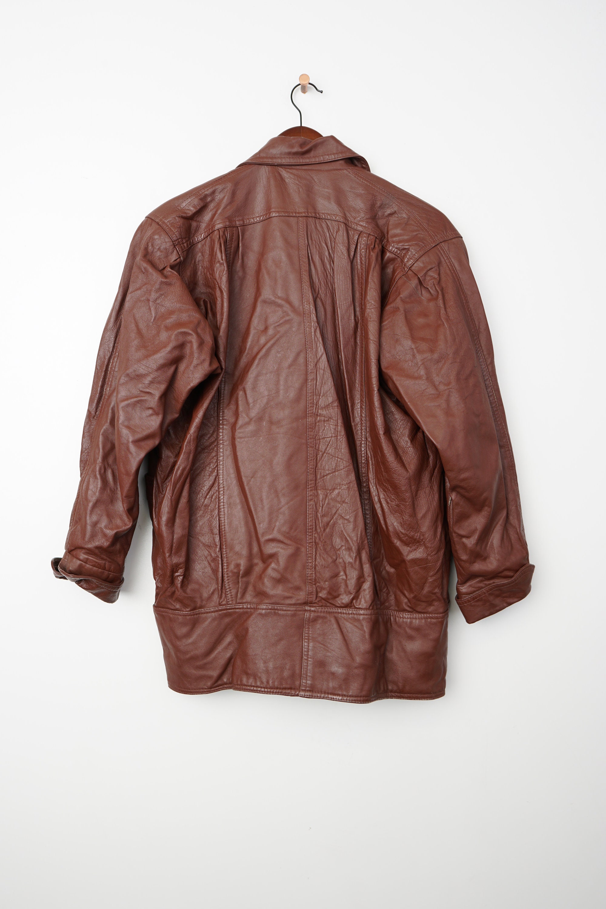 Vintage Leather Jacket Size L - Etsy Vintage Leather Jacket Size L - Etsy
