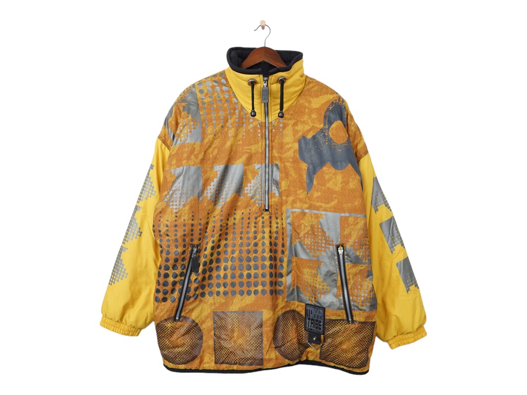ジャケット・アウター 00s tech old GAP ski jacket yellow L Vintage 90s Phenix Lion Ski Jacket Rare Design Half Zip