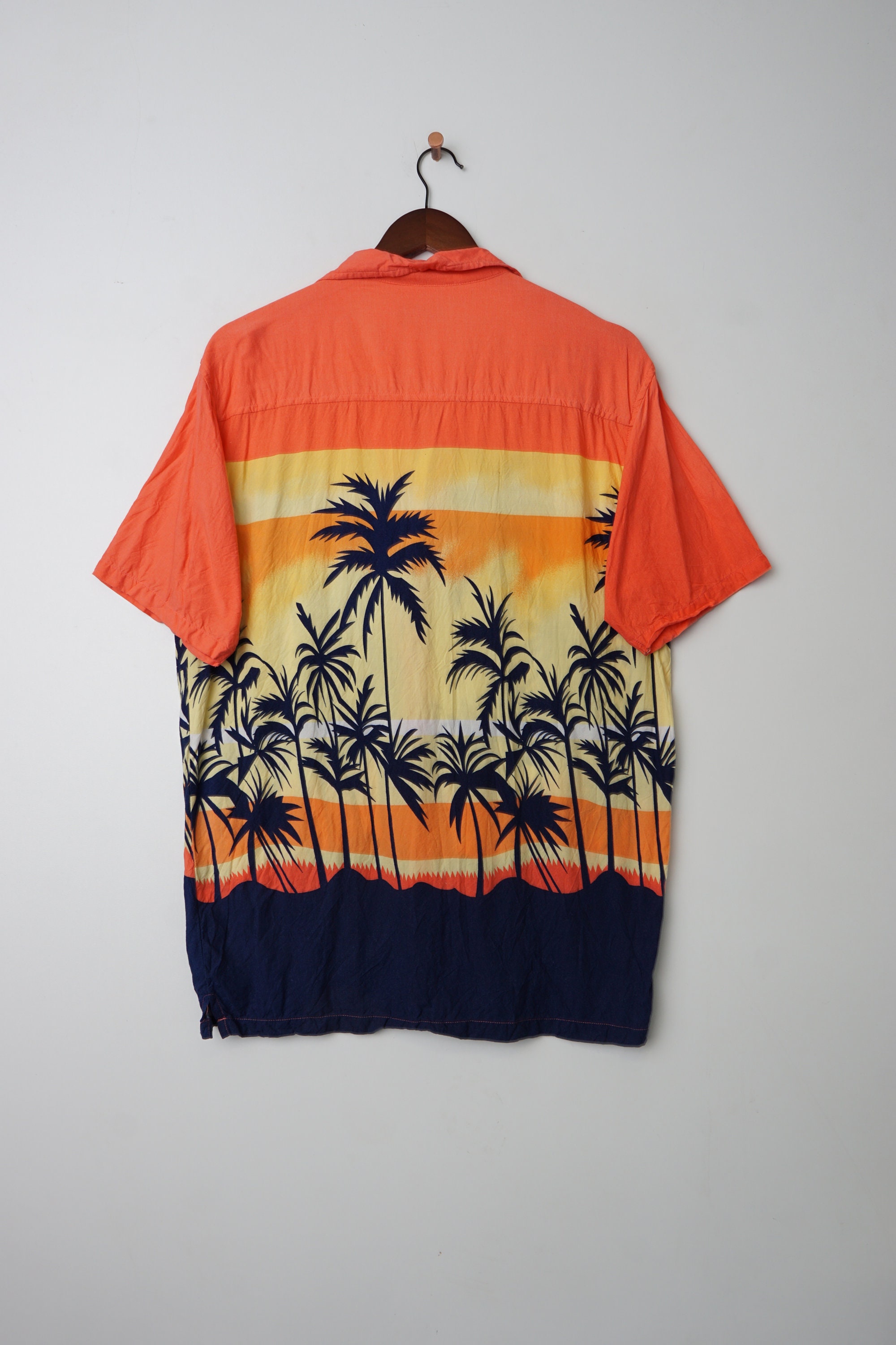 Vintage Short Sleeve Hawaii Print Shirt Size L Viscose - Etsy