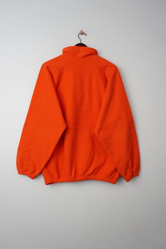 Vintage Neon Orange Fleece Pullover Size L - image 6
