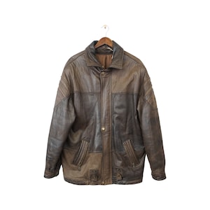 Vintage Heavy Leather Jacket Size XL