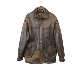 Vintage Heavy Leather Jacket Size XL