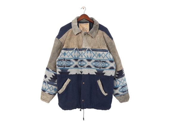 Rare Vintage Navajo Aztec Cheyen Jacket Size L-XL - Gem