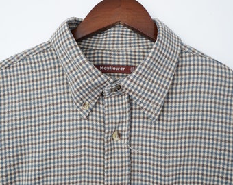 Vintage Long Sleeve Check Shirt Size XXL - Etsy