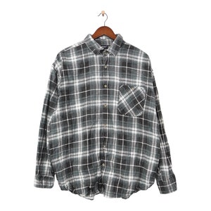 Vintage Langarm Flanellhemd Größe XXL
