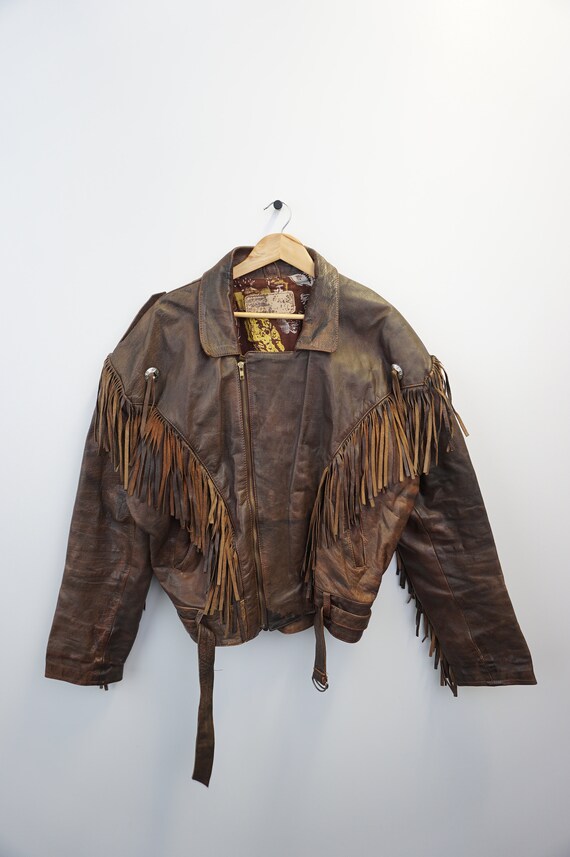Vintage Oldschool 80s 90s Leather Leder Jacket Fri