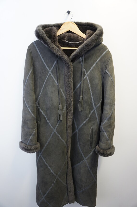 Vintage Oldschool 90s Fake Fur Winter Coat Jacket