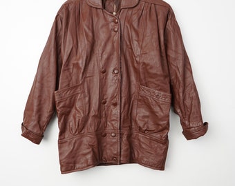 Vintage Leather Jacket Size L