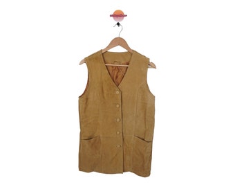 Vintage Leather Vest Size M 9