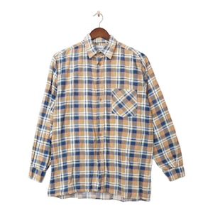 Vintage Flannel Check Long Sleeve Shirt Size M