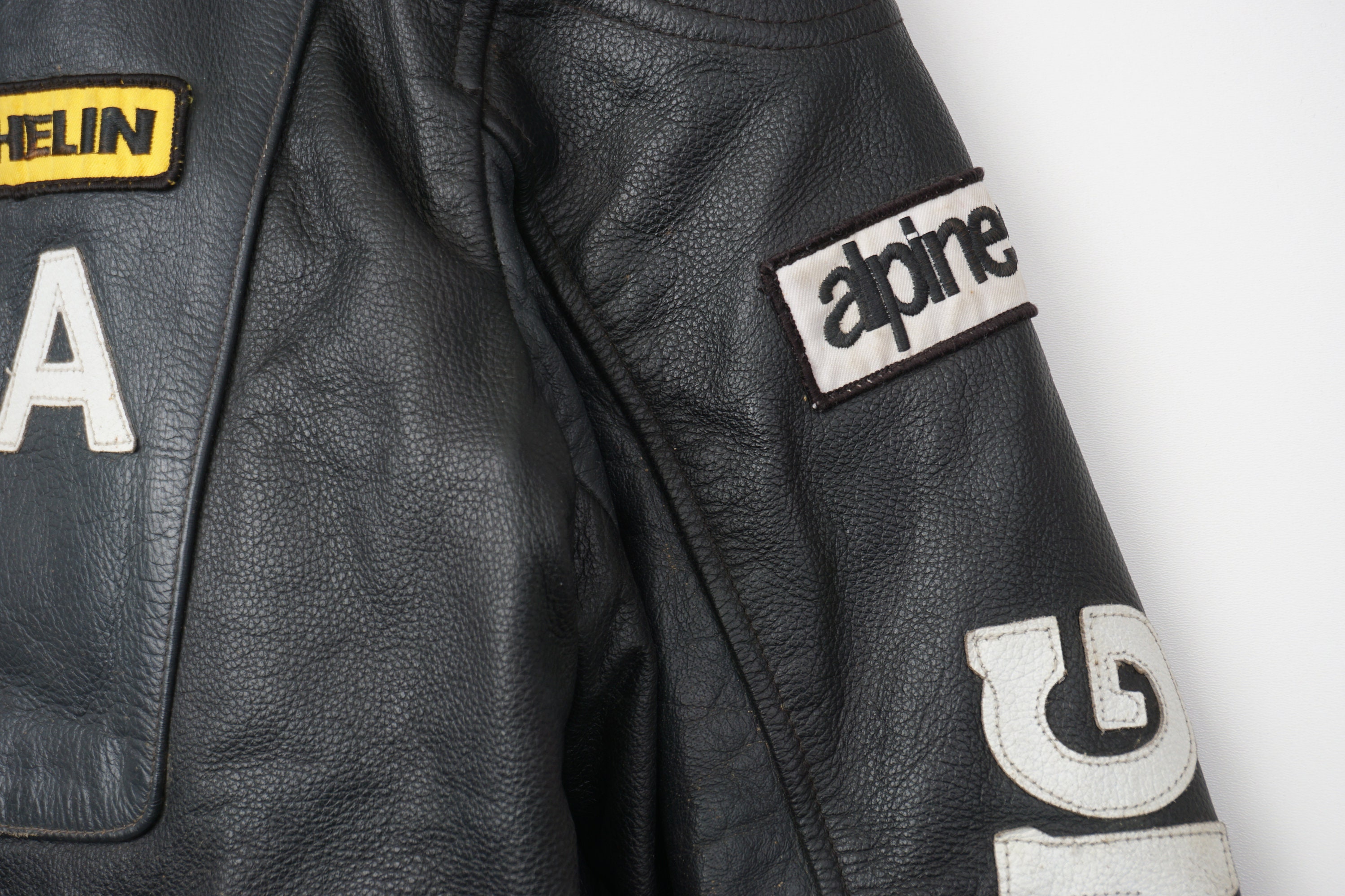 Rare Vintage Nokia Michelin Alpinestars Racing Motogp Real Leather