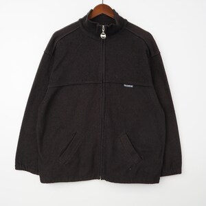 May include: A black zip-up fleece jacket with a stand-up collar and a small logo on the chest that reads "Glacier".