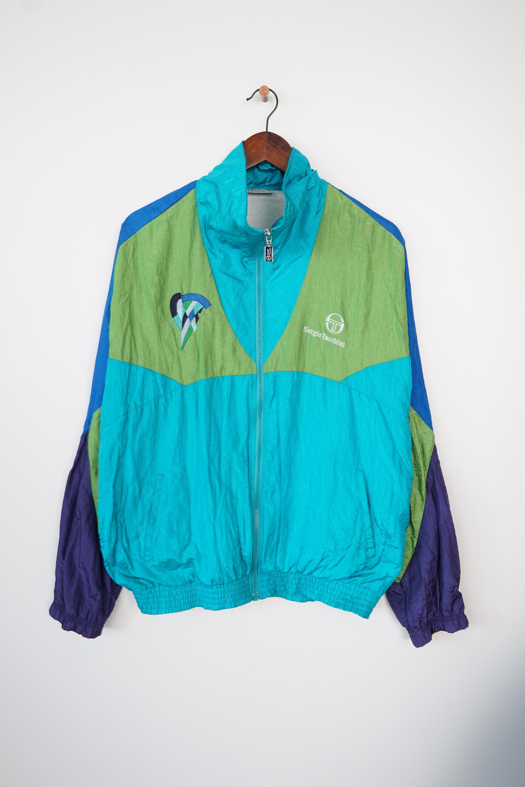Vintage Sergio Tacchini Windbreaker Shell Jacket Size XL