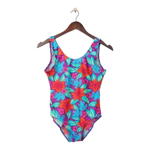 Vintage Floral Swimsuit Size M